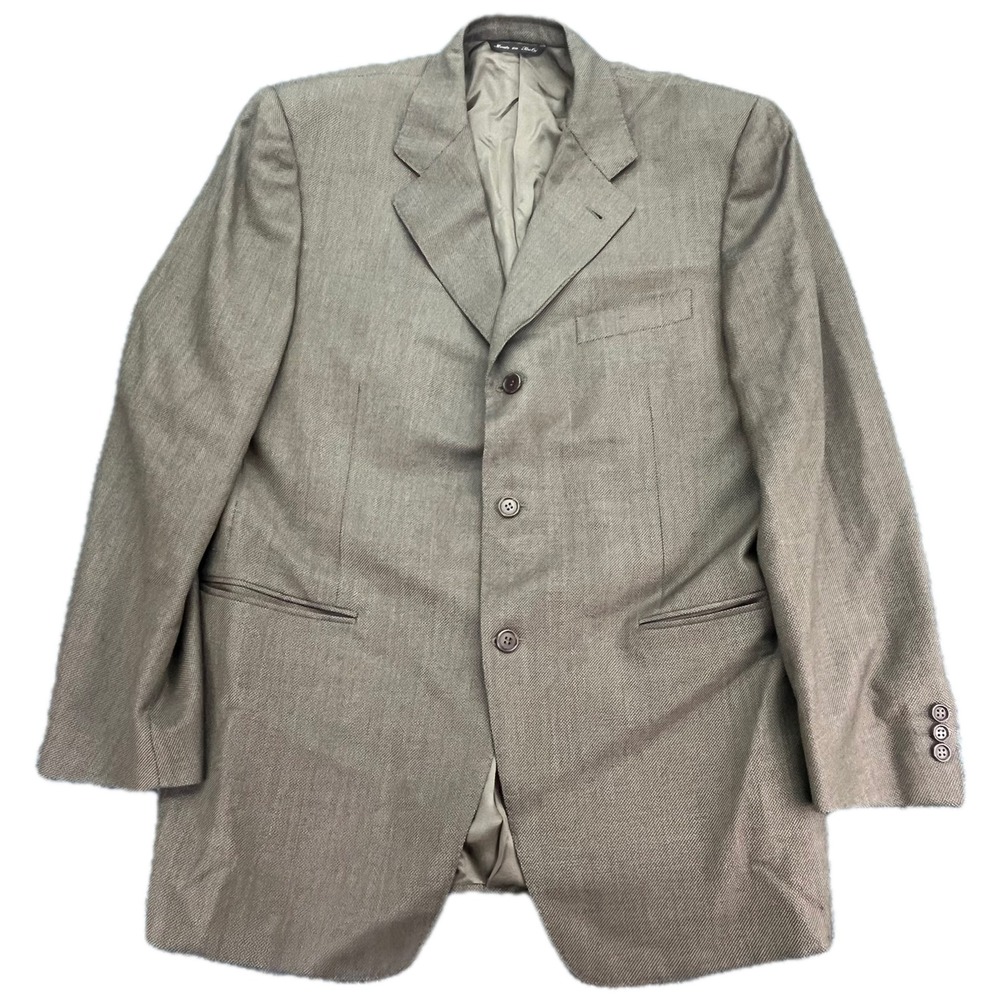 Canali‎ Proposta Super 120s Wool Blazer Jacket Made in Italy Men's 50 Brown